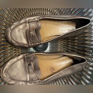 Coach Gold Woman Flat Loafer Shoe